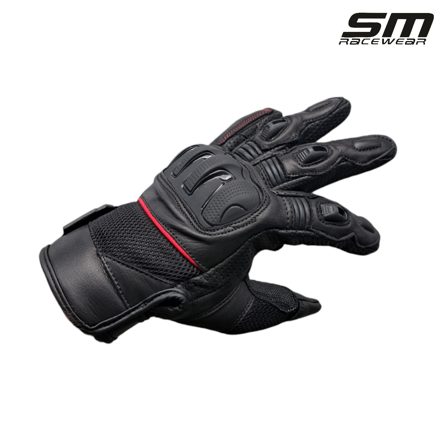 Manusi moto din piele naturala SM Racewear Blade Air - Barbati - Sport/Touring - Cu protectii si ventilatie eficiente - Diverse culori [1]