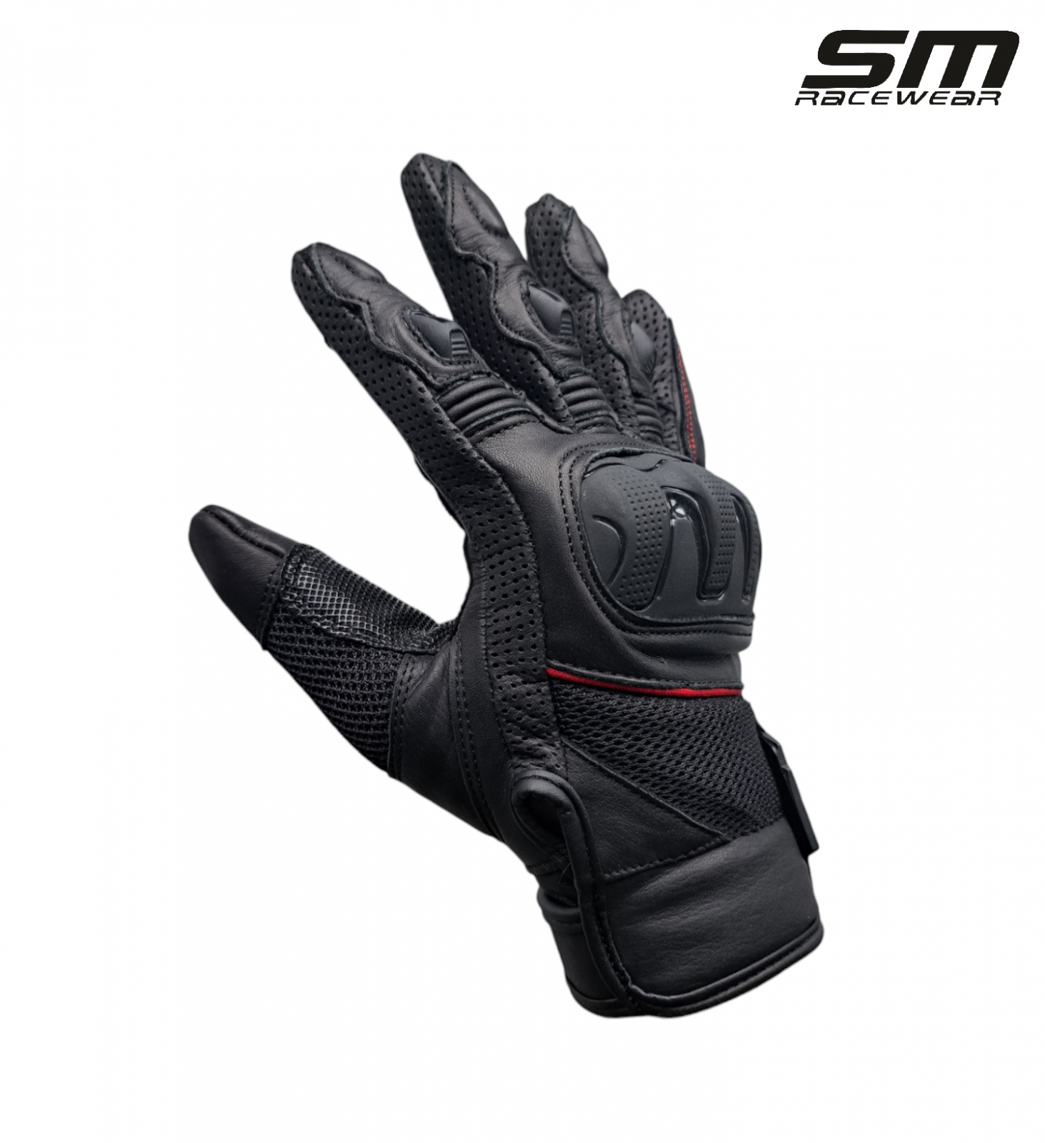 Manusi moto din piele naturala SM Racewear Blade Air - Barbati - Sport/Touring - Cu protectii si ventilatie eficiente - Diverse culori [4]