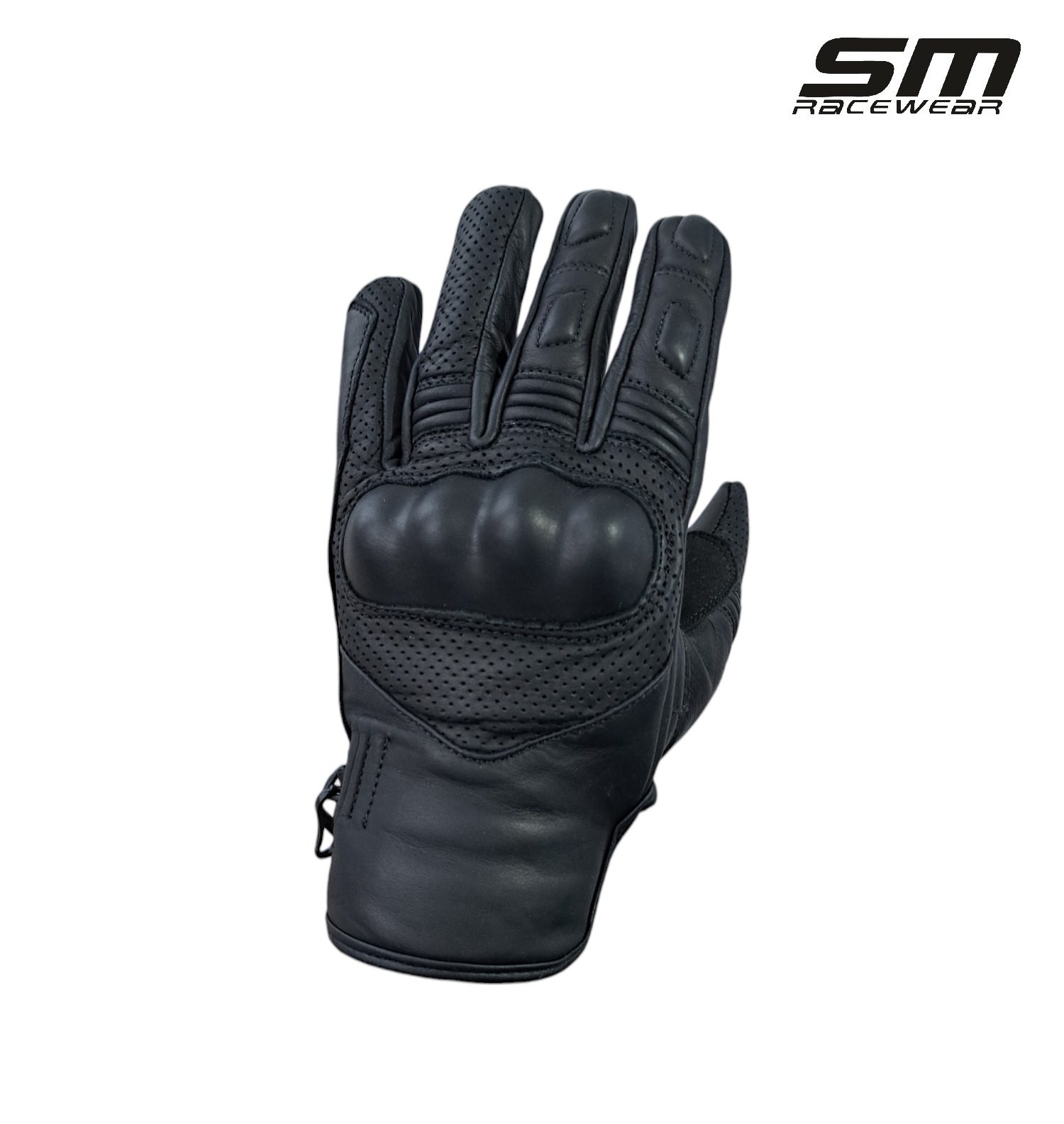 Manusi moto SM Racewear Breeze - piele naturala perforata, dublura palma si protectii monturi-degete [3]