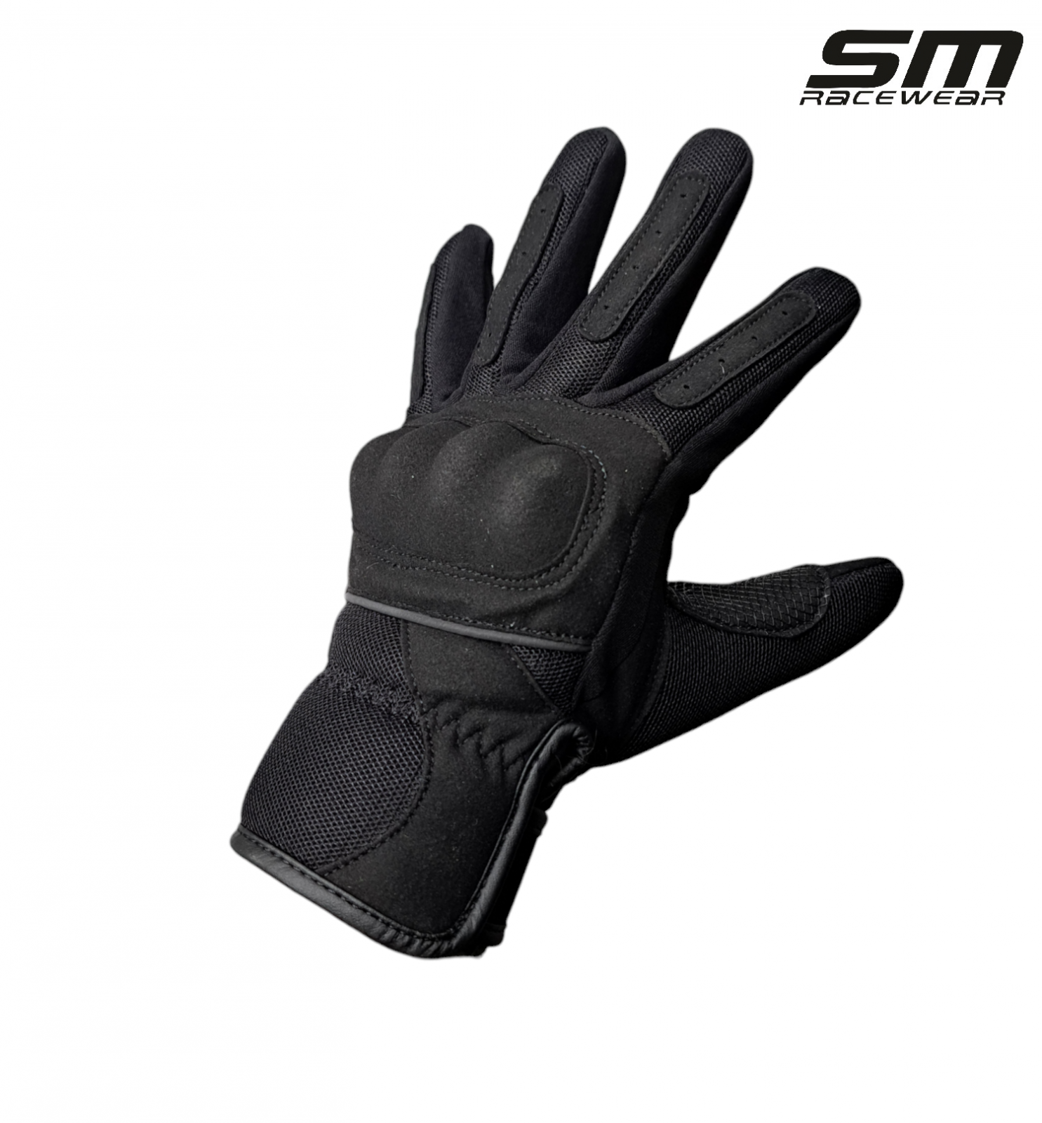 Manusi moto SM Racewear City Pro - material textil ventilat, protectii monturi si palma intarita [2]