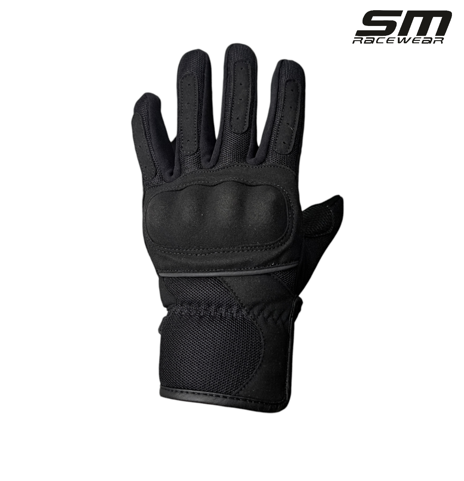 Manusi moto SM Racewear City Pro - material textil ventilat, protectii monturi si palma intarita [4]