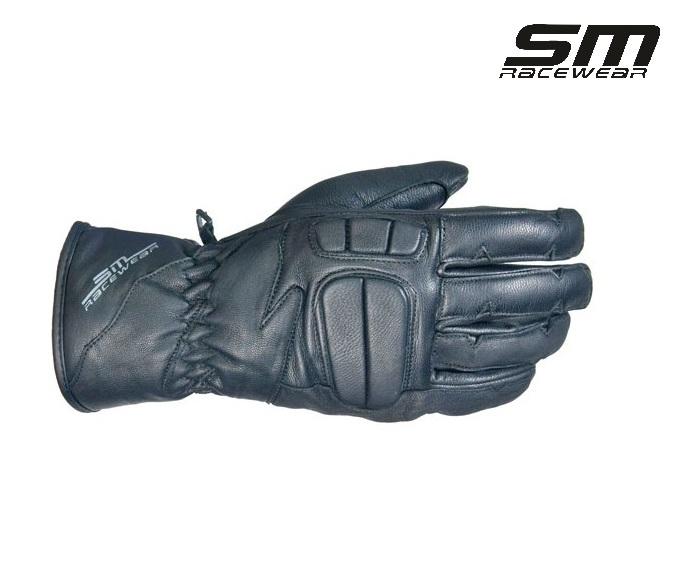 Manusi moto din piele bovina SM Racewear Cursier Touring - Barbati - Touring - Protectii monturi - Palma dublata [2]