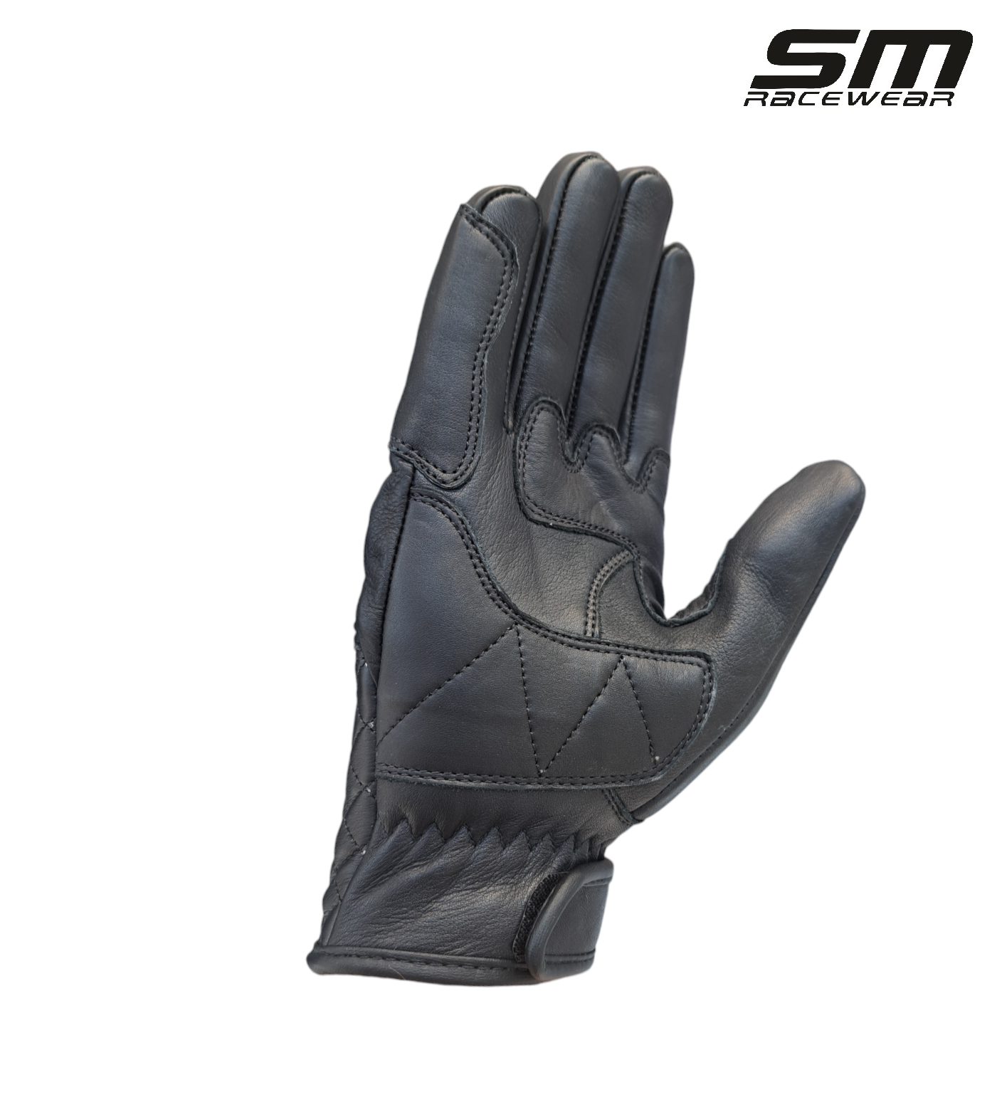 Manusi moto din piele naturala SM Racewear Rambler - Barbati - Urban/Touring - Protectii CE - Negru [5]