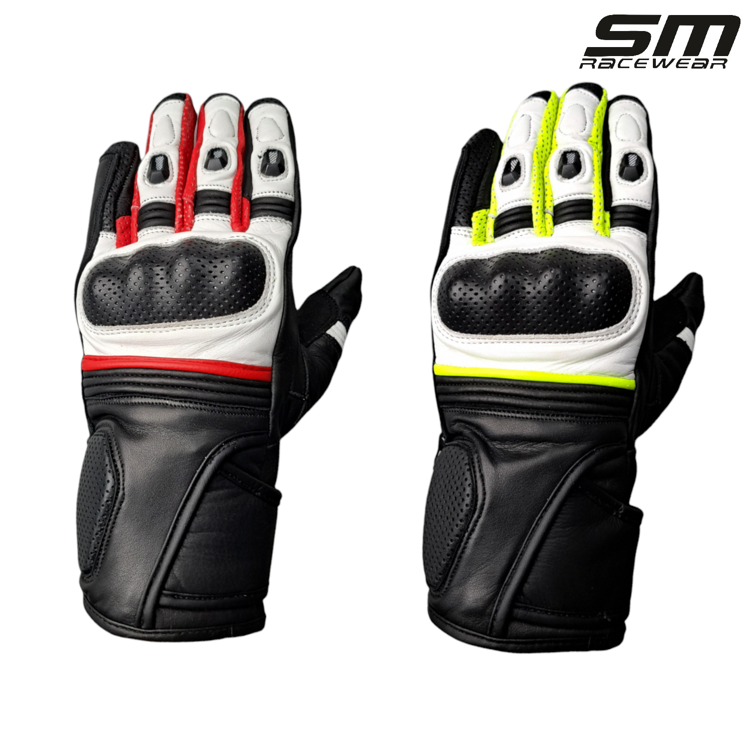 Manusi moto SM Racewear Riker - piele bovina dublata, protectii compozite extinse si sistem dublu de inchidere [5]