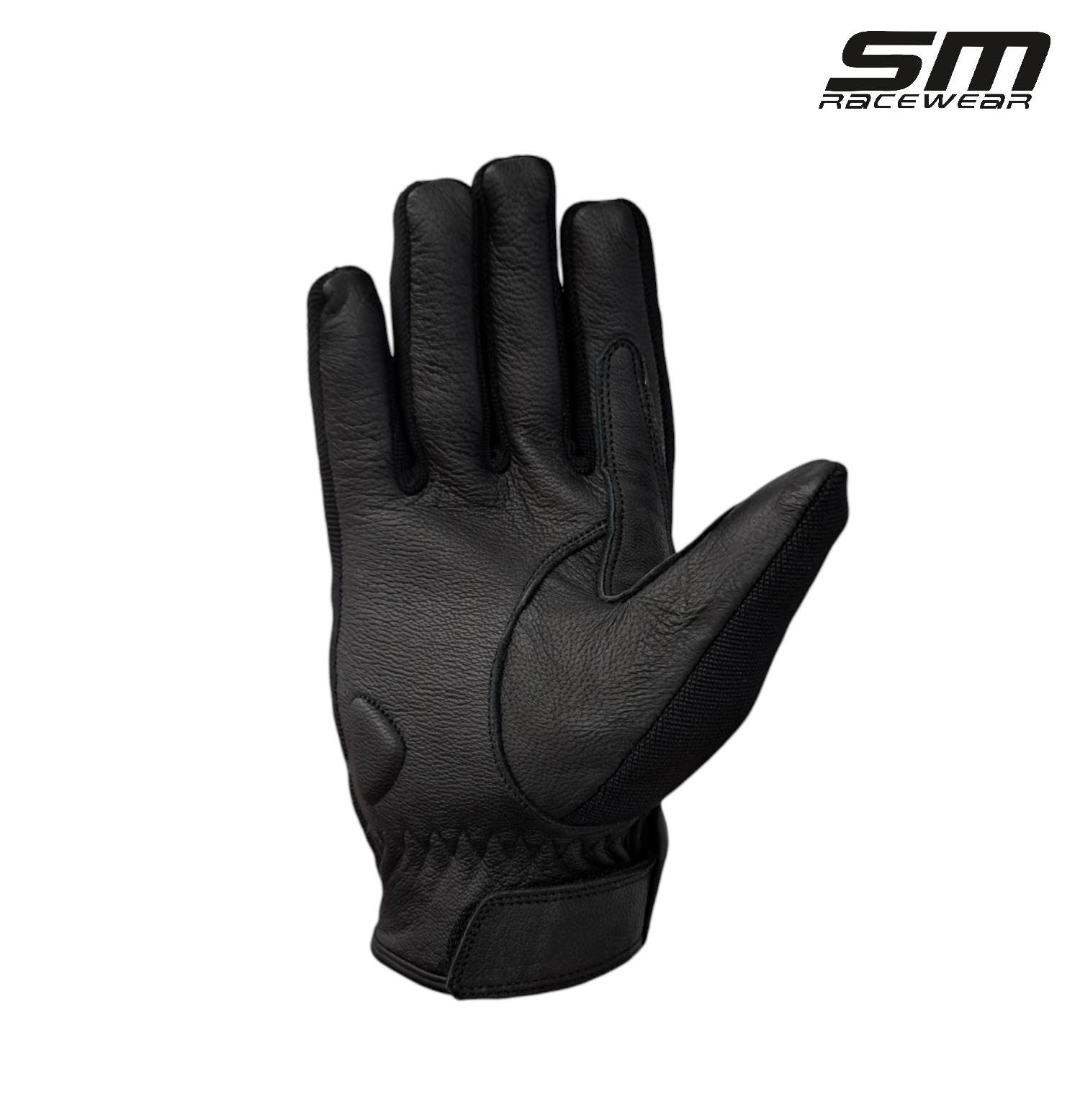 Manusi moto SM Racewear TechPro - piele bovina naturala, panouri textile ventilate, protectii monturi si elemente reflectorizante [3]
