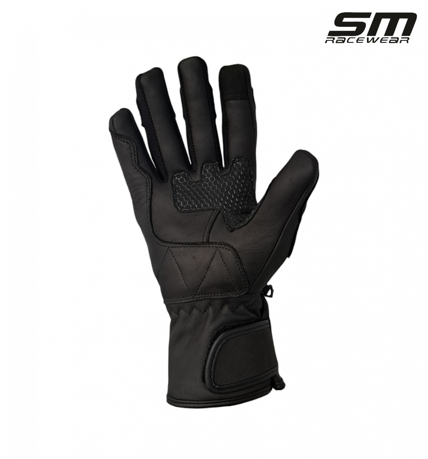 Manusi moto SM Racewear Warrior - piele bovina dublata, protectii extinse monturi-antebrat si cusaturi rezistente la rupere [2]
