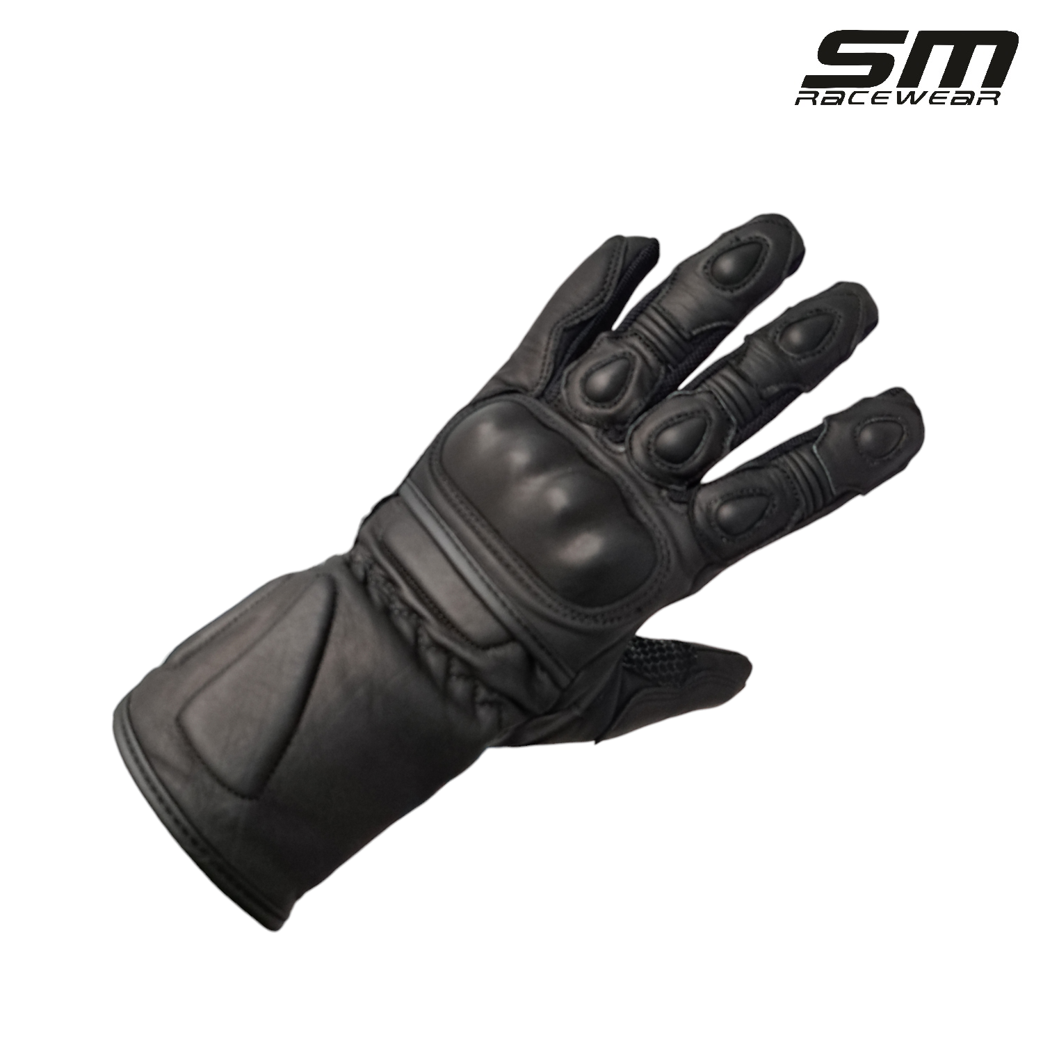 Manusi moto SM Racewear Warrior - piele bovina dublata, protectii extinse monturi-antebrat si cusaturi rezistente la rupere [3]