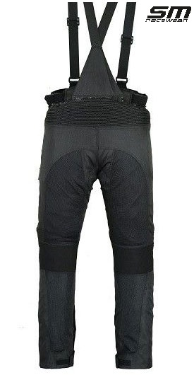 Pantaloni moto textili SM Racewear Breeze - Barbati - 3 Straturi - Impermeabili si Ventilati - Protectii CE - Negru [2]