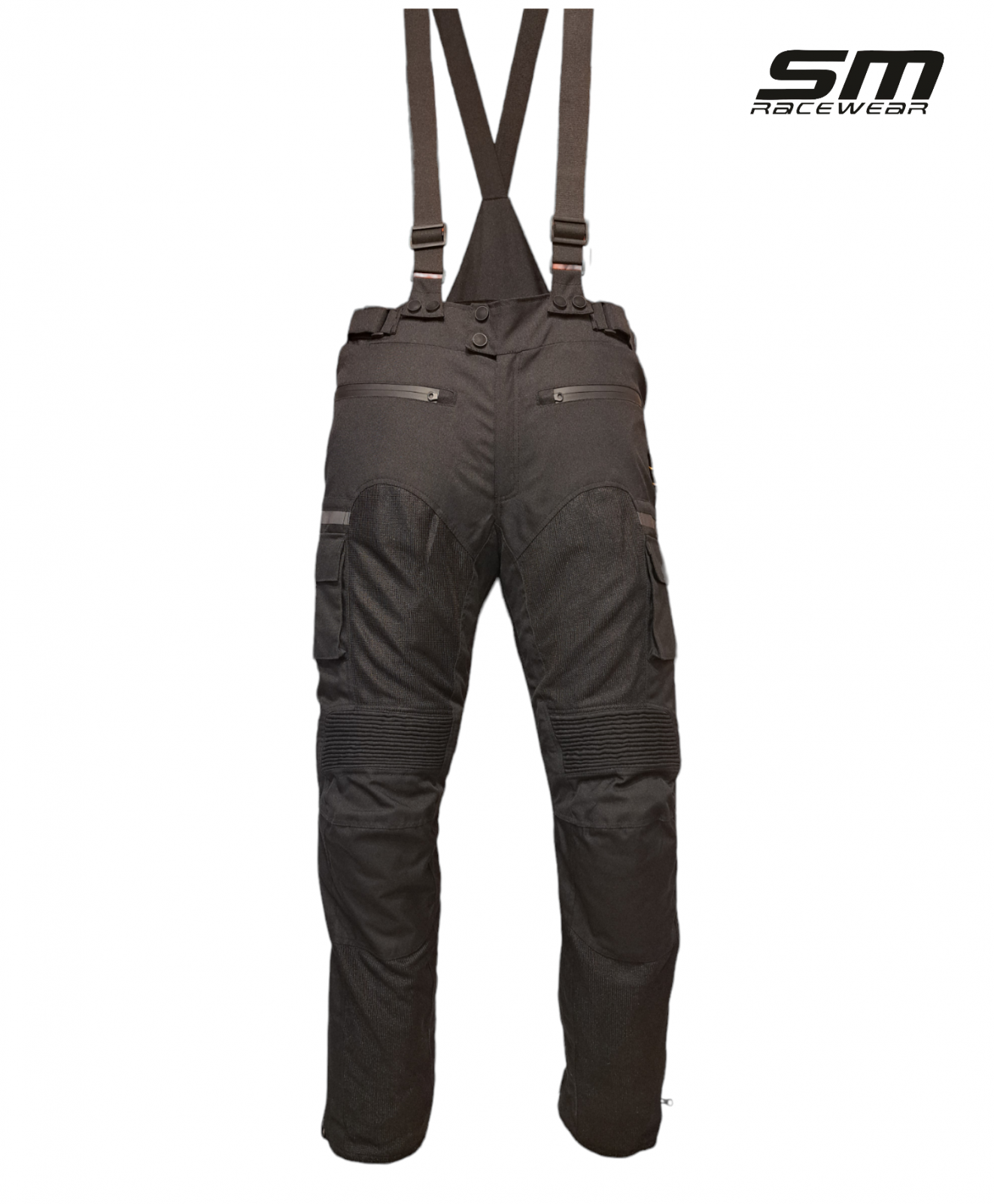 Pantaloni moto textili SM Racewear MeshTech - Barbati - Vara - Ventilati si Impermeabili - Protectii CE - Negru/Neon [1]