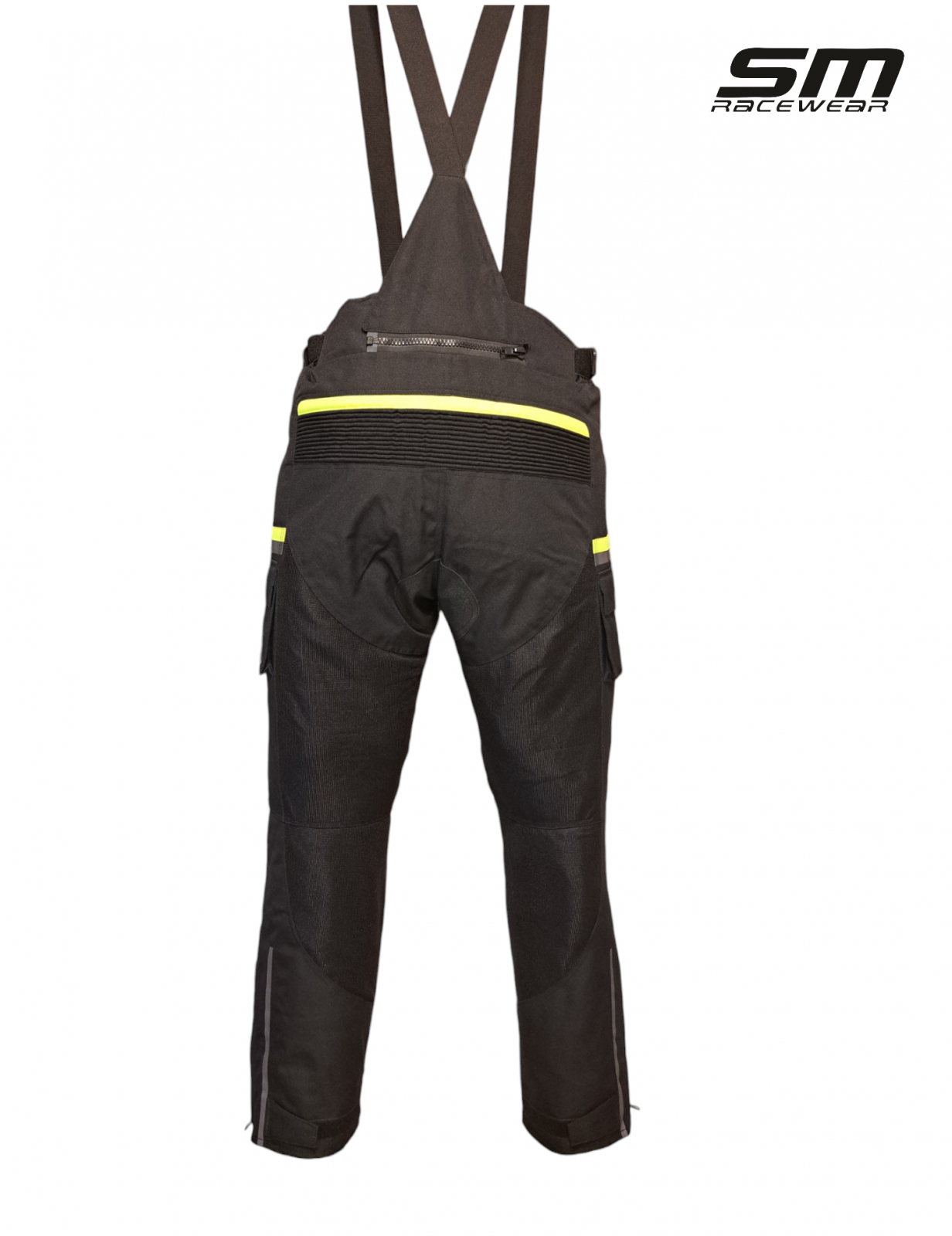 Pantaloni moto textili SM Racewear MeshTech - Barbati - Vara - Ventilati si Impermeabili - Protectii CE - Negru/Neon [6]