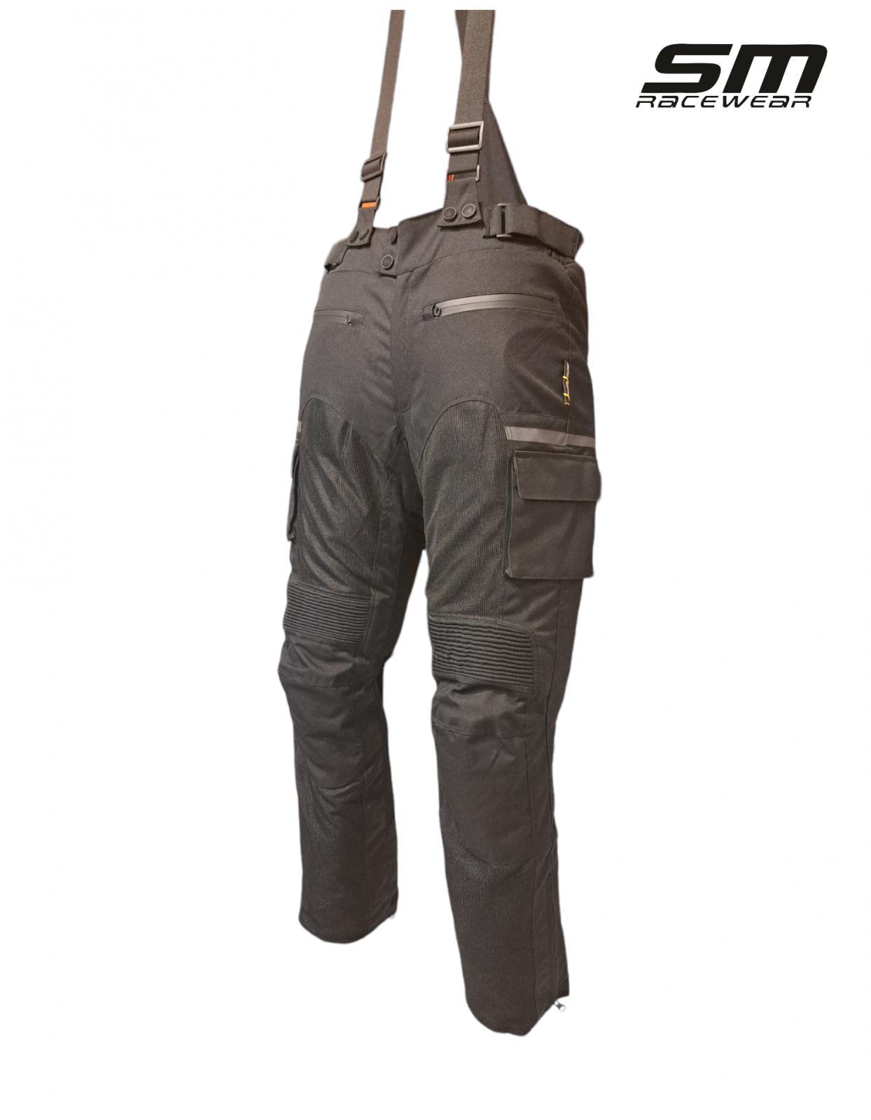 Pantaloni moto textili SM Racewear MeshTech - Barbati - Vara - Ventilati si Impermeabili - Protectii CE - Negru/Neon [3]