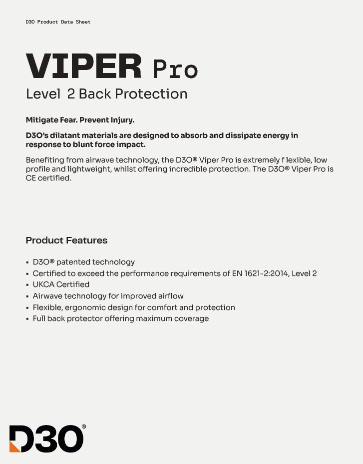Protectie Coloana SECA D3O - Viper Pro - Certificata Level 2 [6]