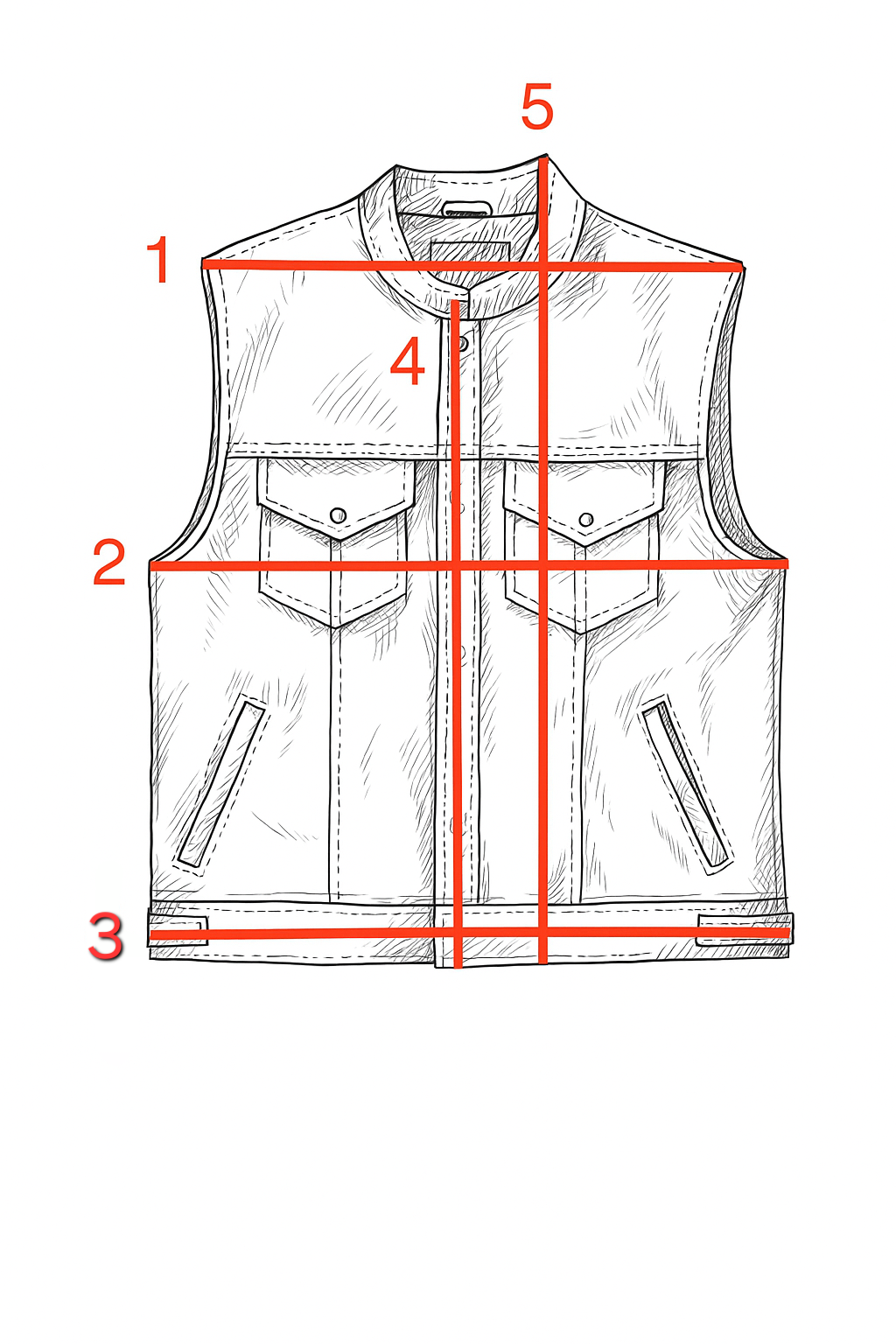 Vesta moto SM Racewear Concho Classic - piele naturala groasa, fermoare si capse metalice, croiala cu guler ridicat [2]