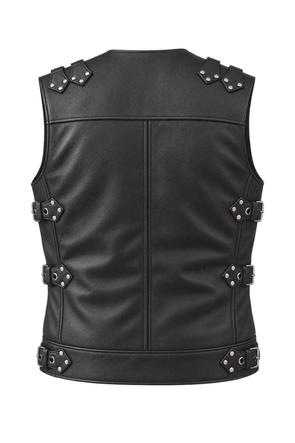 Vesta moto SM Racewear Amsel - piele bovina, inchidere cu carabine metalice [1]
