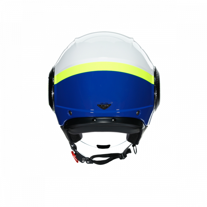 casca moto AGV Orbyt Block White / Blue / Yellow Fluo [4]