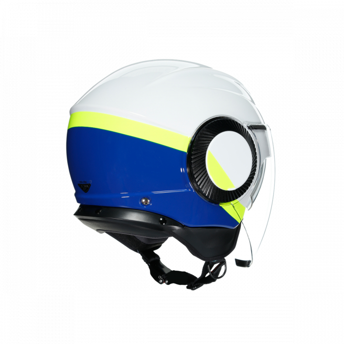 casca moto AGV Orbyt Block White / Blue / Yellow Fluo [5]