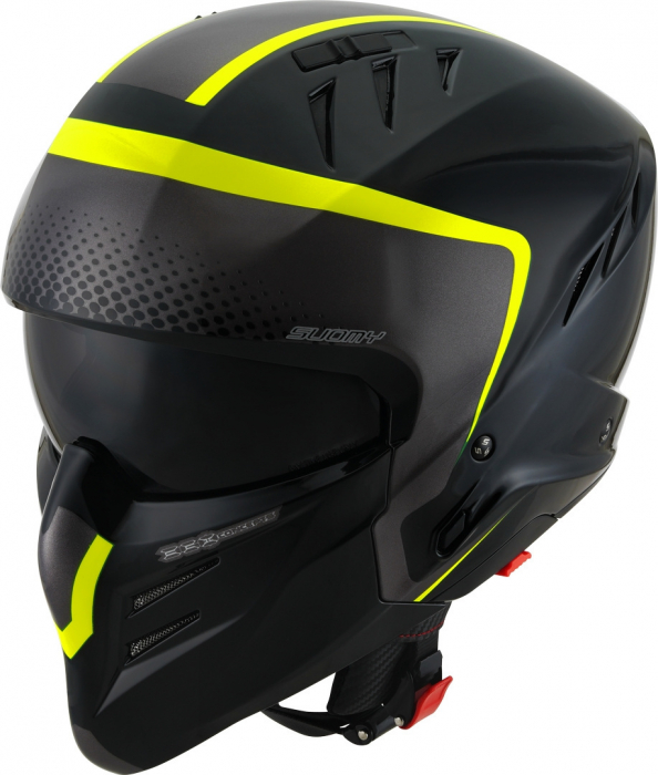 Casca jet Suomy Armor Crew - negru/galben [3]