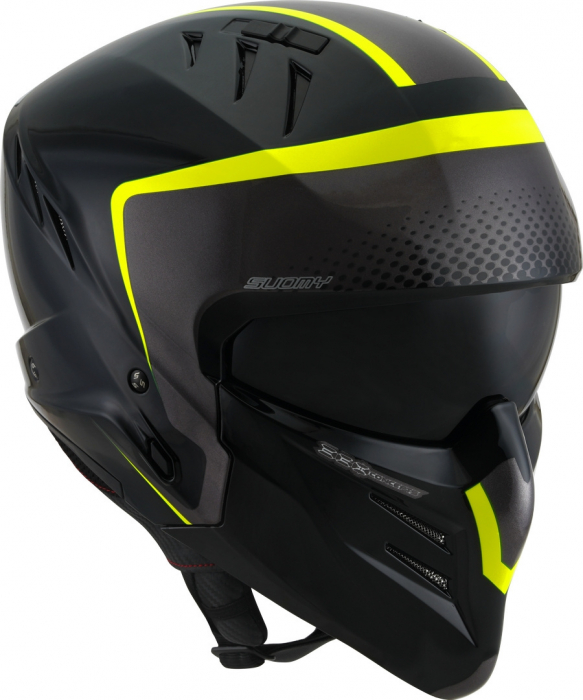 Casca jet Suomy Armor Crew - negru/galben [2]