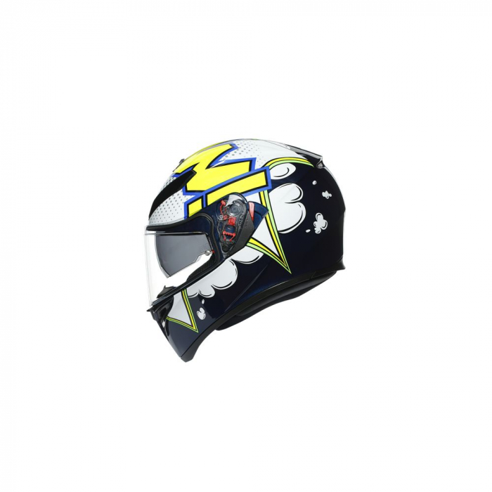 Casca moto AGv K3 SV MULTI ECE DOT - BUBBLE BLUE/WH/YELLOW FLUO [2]