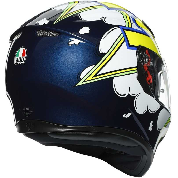Casca moto AGV K3 SV MULTI ECE DOT - BUBBLE BLUE/WH/YELLOW FLUO [4]
