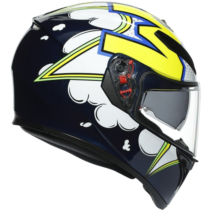 Casca moto AGV K3 SV MULTI ECE DOT - BUBBLE BLUE/WH/YELLOW FLUO [2]