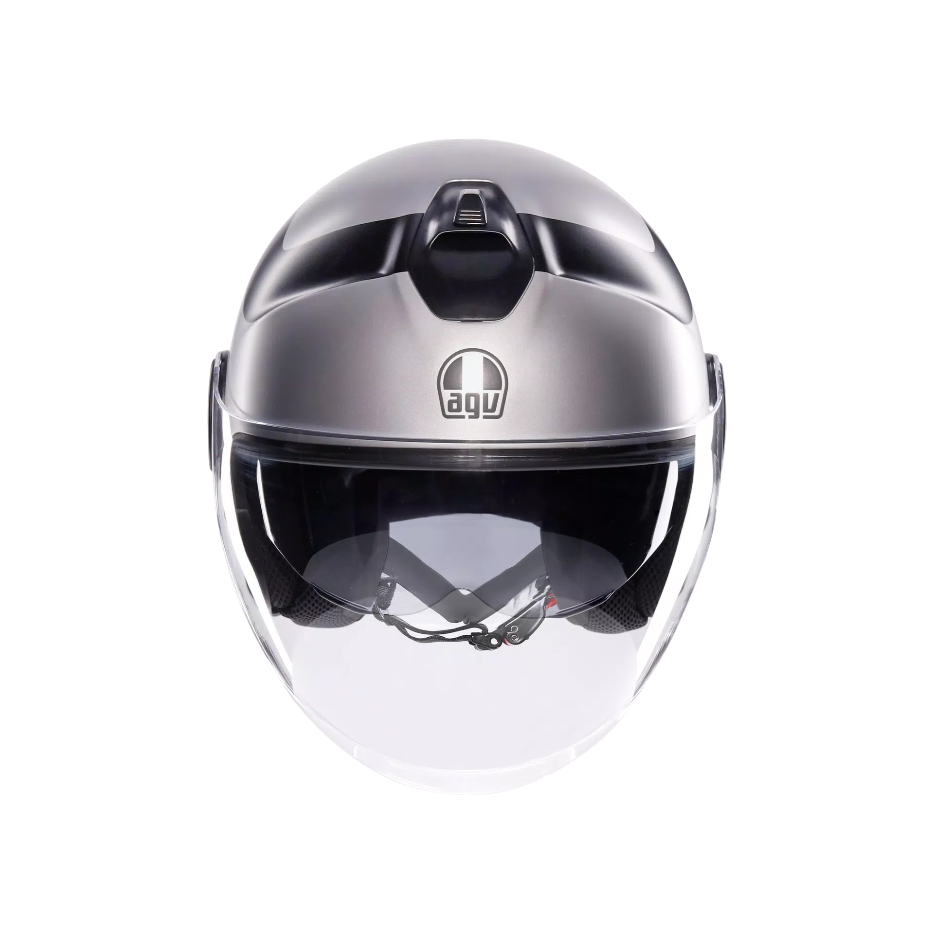 CASCA MOTO ETERES RIMINI MATT GREY/BLACK OPEN FACE [2]