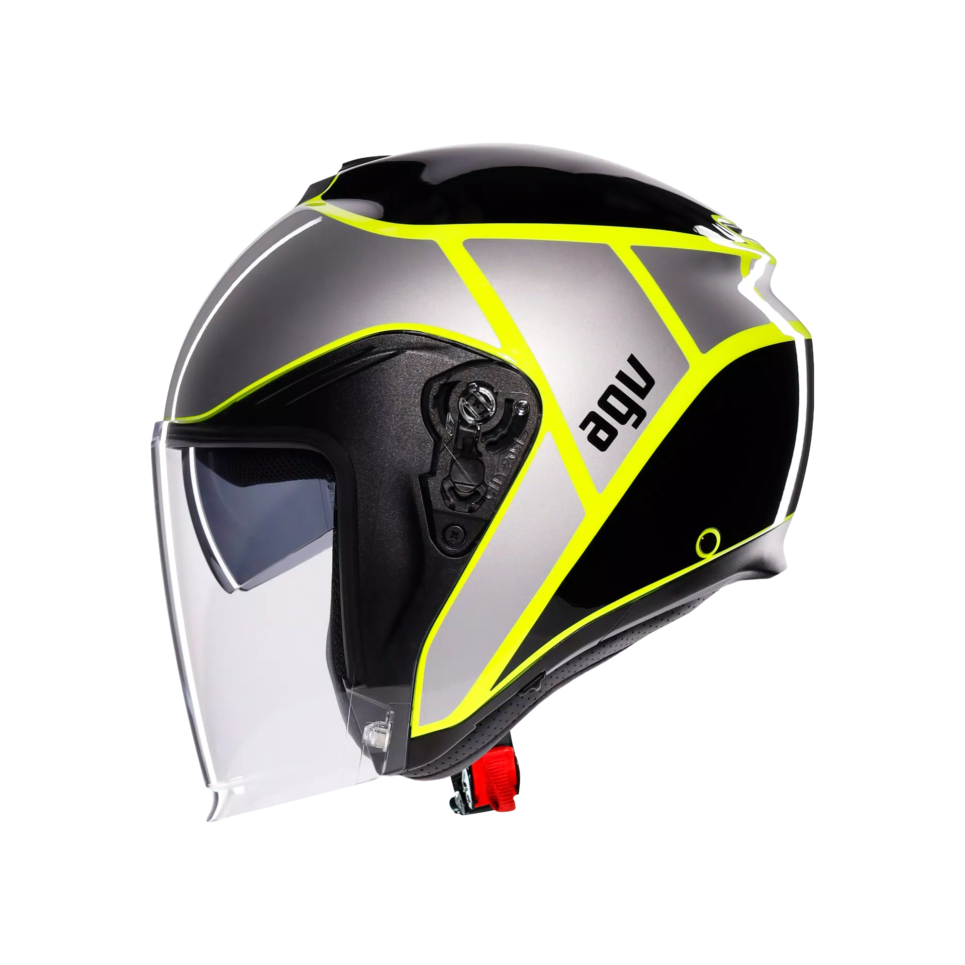 Casca pentru scuter AGV IRIDES DAVAO BLACK/GREY/YELLOW FLUO [2]
