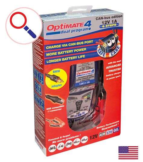 Încărcător de baterii TecMate- Optimate 4 QUAD PROGRAM CAN-BUS PREMIUM 12V/12.8-1.25A [2]