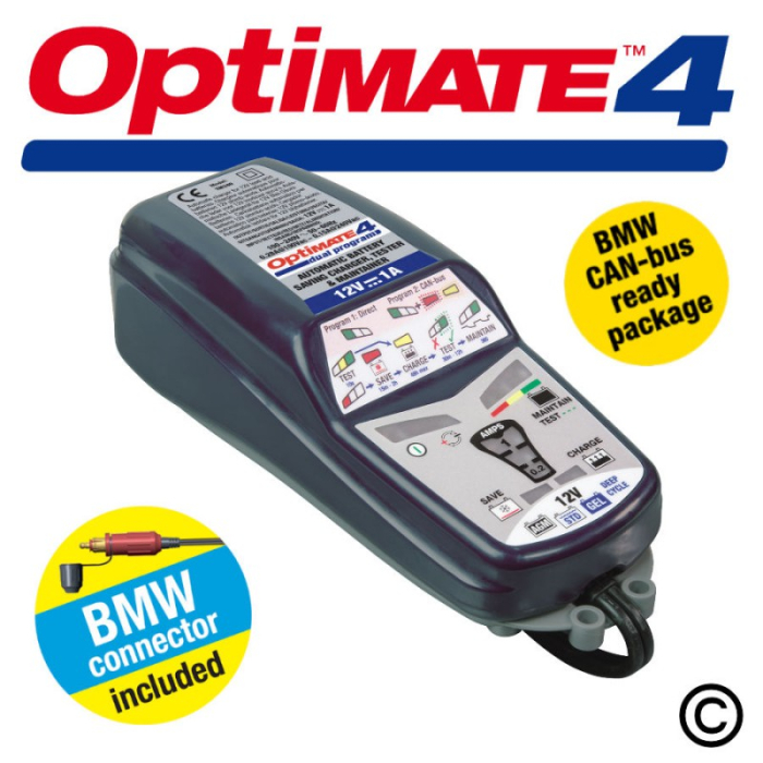 Încărcător de baterii TecMate- Optimate 4 QUAD PROGRAM CAN-BUS PREMIUM 12V/12.8-1.25A [1]