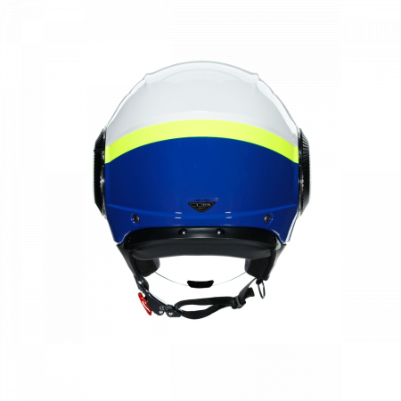 CĂȘTI - casca moto AGV Orbyt Block White / Blue / Yellow Fluo