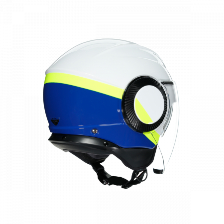 casca moto AGV Orbyt Block White / Blue / Yellow Fluo [3]
