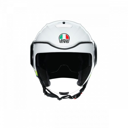 CĂȘTI - casca moto AGV Orbyt Block White / Blue / Yellow Fluo