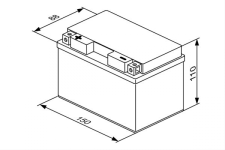 BATERIE MOTO-AGM BOSCH M6017 12V 11AH 230A 150X87X150 +STG [3]