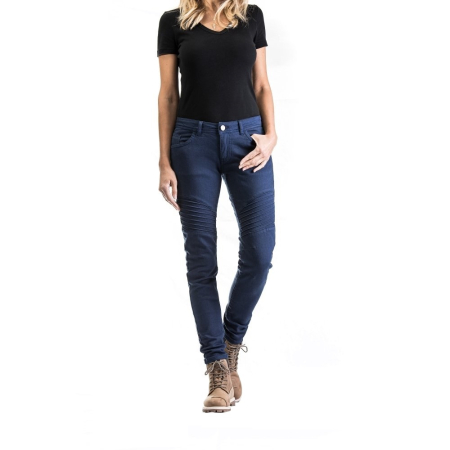 BLUGI - Blugi (jeans) moto femei Ixon model Vicky culoare: Navy (albastru) (Cordura® Denim)