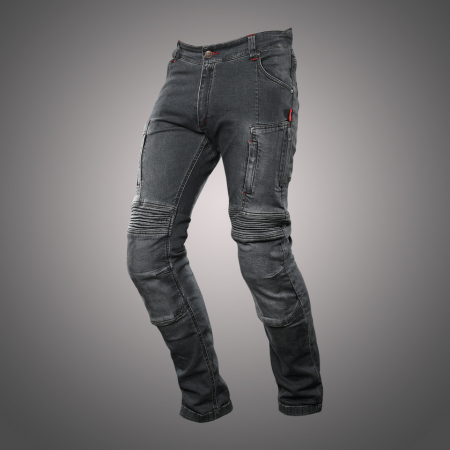 PANTALONI - Blugi moto 4SR CLUB SPORT GREY