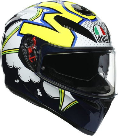 INTEGRALE - Casca moto AGV K3 SV MULTI ECE DOT - BUBBLE BLUE/WH/YELLOW FLUO