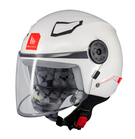 OPEN-FACE - Casca open face MT Lite Kids A0 alb lucios – casca de copii