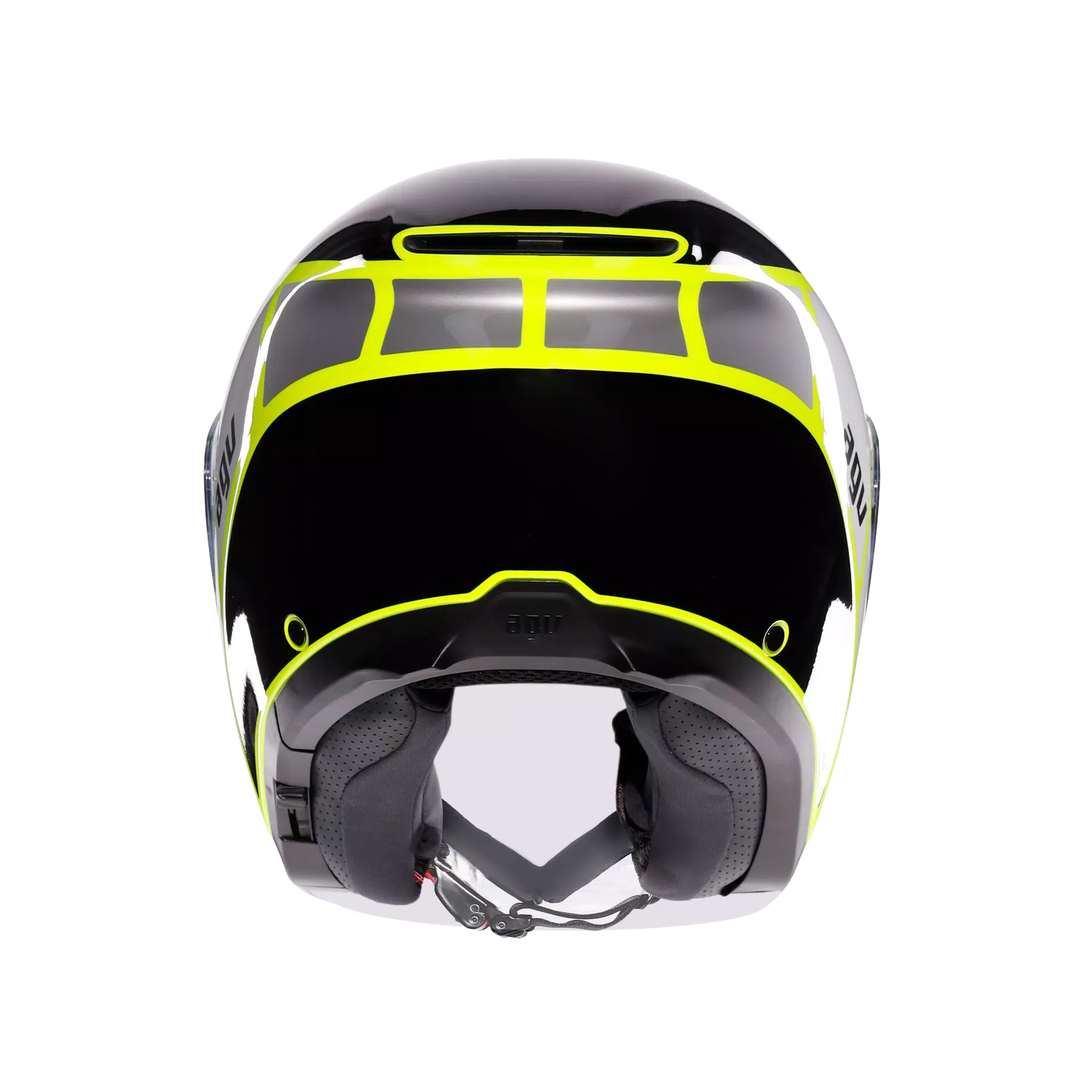 Casca pentru scuter AGV IRIDES DAVAO BLACK/GREY/YELLOW FLUO [2]