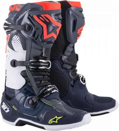 ÎNCĂLȚĂMINTE - Cizme cross-enduro Alpinestars TECH 10 BOOT Gri Rosu Albastru