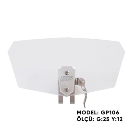 SPOILER PARBRIZ - Spoiler parbriz ajustabil universal – GP106 transparent (cu prindere neagra)