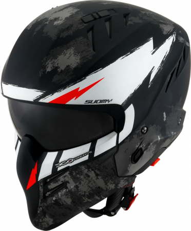 OPEN-FACE - Casca moto jet Suomy Armor Hi Volt negru/alb