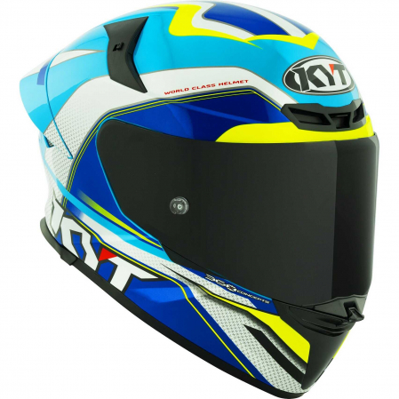 CĂȘTI - Kyt TT-REVO GRAN PRIX Full Face Motorcycle Helmet White Blue