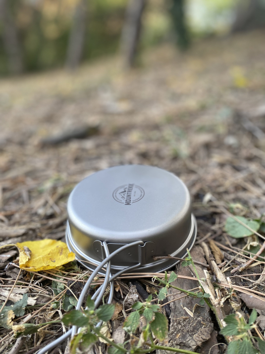 Set de gatit pentru camping din titan CADOU - o BUSOLA [10]