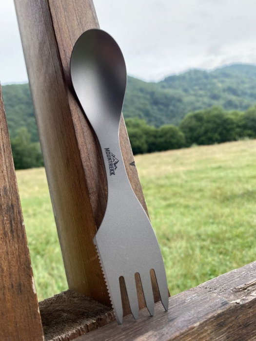 Spork 3 in1 (furculita, lingura, cutit),din titan, 21gr [4]