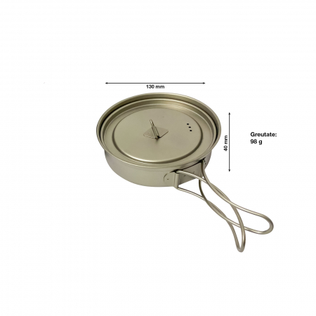 Set de gatit pentru camping din titan CADOU - o BUSOLA [4]