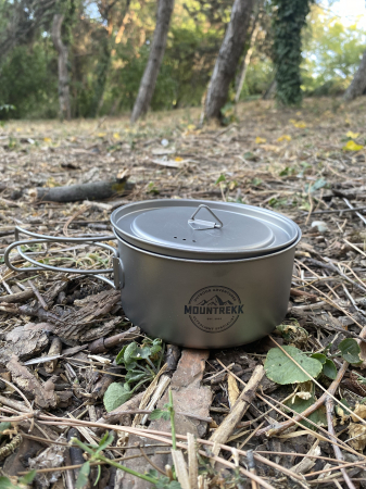 Set de gatit pentru camping din titan CADOU - o BUSOLA [11]