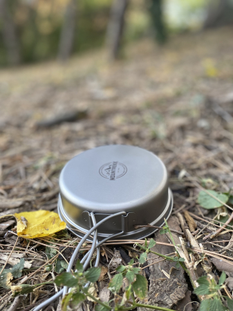 Set de gatit pentru camping din titan CADOU - o BUSOLA [9]