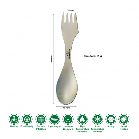 Spork 3 in1 (furculita, lingura, cutit),din titan, 21gr [1]