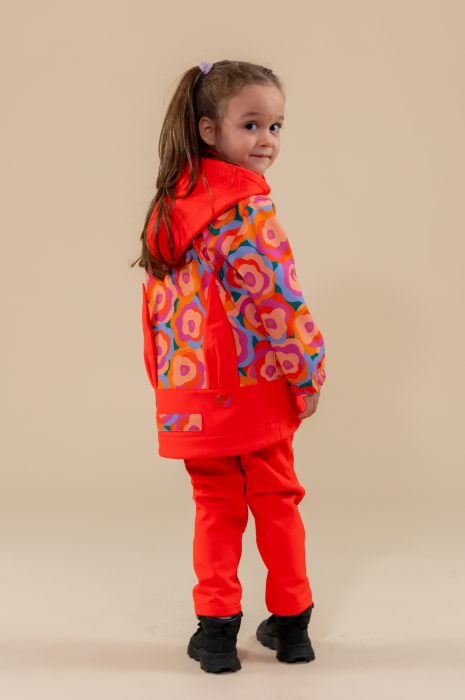 Waterproof Softshell Set Hoody + Pants Flowers Child [5]
