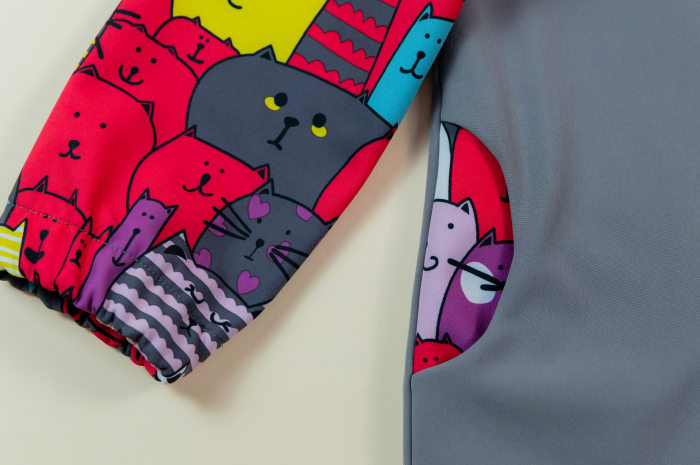 Waterproof Softshell Overall Playful Cats [4]